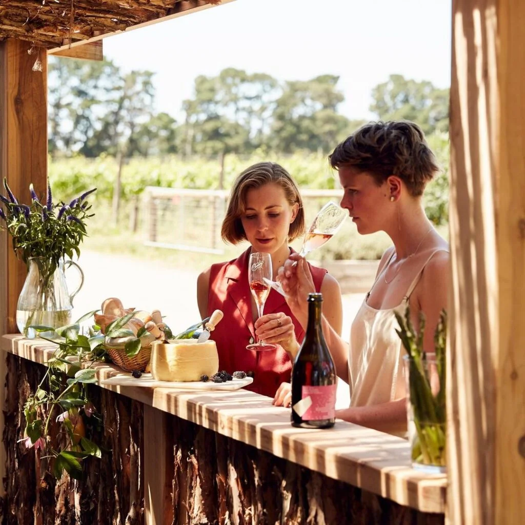 Two Women tasting wines on their Certified Organic Private Mornington Peninsula Wine Tours