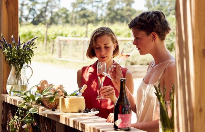 Two Women Tasting Wine On Their Certified Organic Private Mornington Peninsula Wine Tours