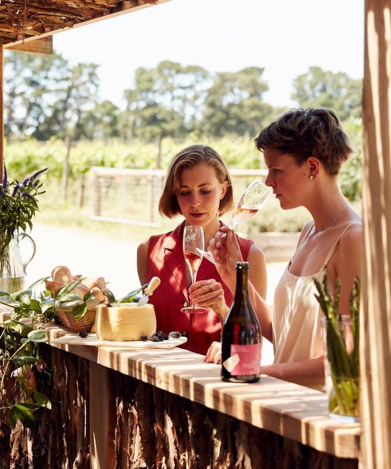 Two Women Tasting Wine On Their Certified Organic Private Mornington Peninsula Wine Tours