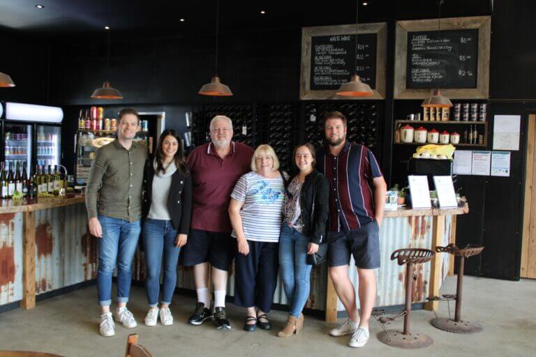 Family enjoy Healesville winery tour