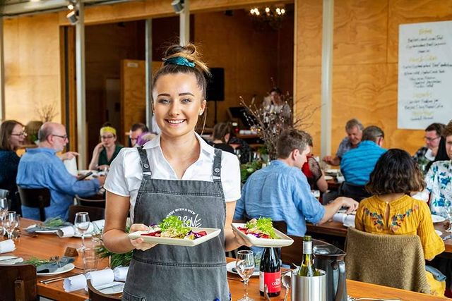 Girl Serving Delicious Foods At Gippsland