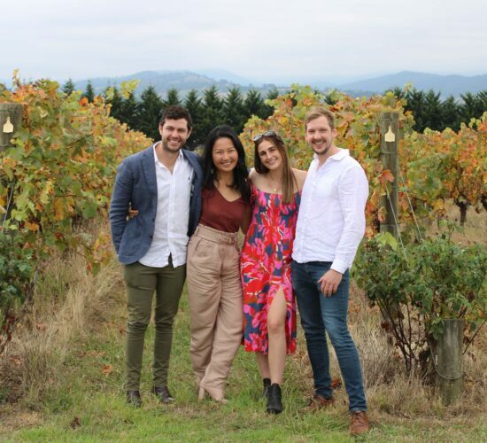 2 couples at Yarra valley vineyard