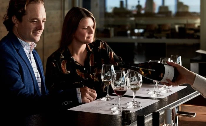 Couple tasting wine on their Private Mornington Peninsula Winery Tour