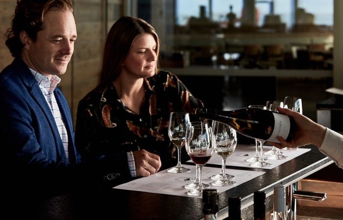 Couple tasting wine on their Private Mornington Peninsula Winery Tour